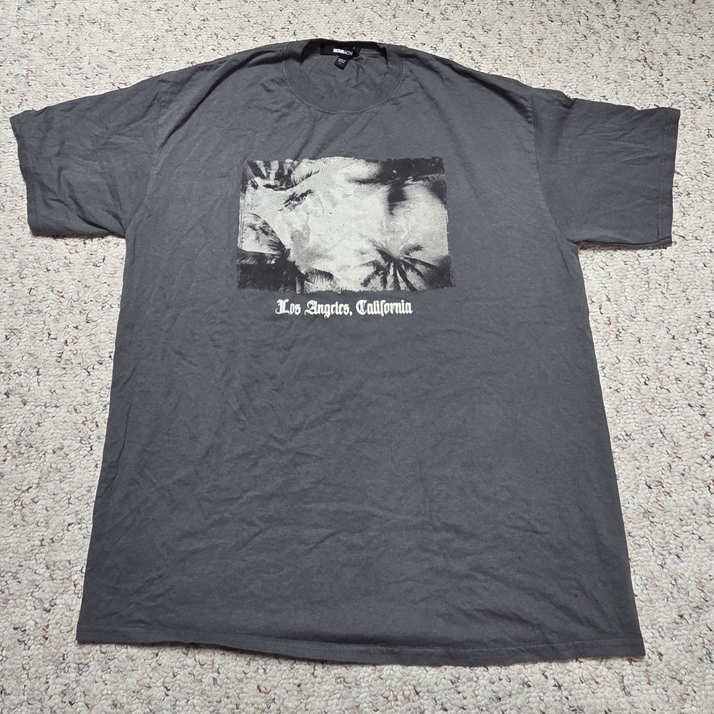 Los Angeles Graphic Tee in Charcoal